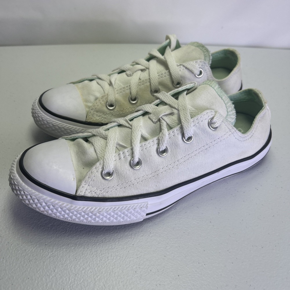 Converse All Star Low Mint Green Youth Size 4 Women's Size 6 Pastel Canvas Ox